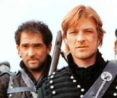 Daragh O'Malley & Sean Bean portraying Patrick Harper and Richard Sharpe