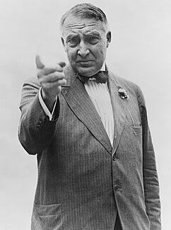 Photo of Warren G. Harding, pointing at the camera