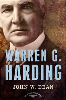 A book cover with a photo of Warren G. Harding, displaying the title Warren G. Harding.