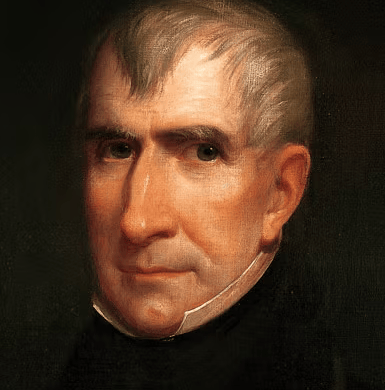 William Henry Harrison looking disapproving