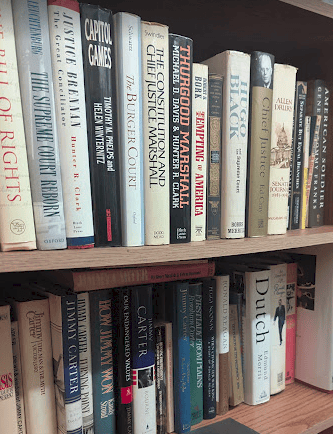Rows of presidential biographies
