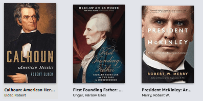 Biographeis of John C. Calhoun, Richard Henry Lee, and President McKinley